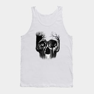 Life Flowing Skull Tank Top